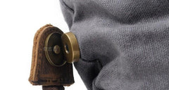 Cool Canvas Leather Mens Zipper Wristlet Bag Vintage Clutch Zipper Bag for Men