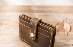 Leather Mens Card Holder Slim Front Pocket Wallets Card Wallet for Men - imessengerbags