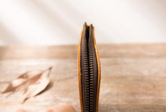 Cool Leather Mens Front Pocket Wallet Vintage Small Wallets for Men - imessengerbags