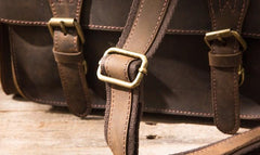 Coffee Vintage Leather Mens Camera Messenger Bag Crossbody Camera Bags for Men - imessengerbags