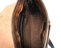 Cool Handmade Vintage Leather Mens Messenger Bags Shoulder Bag for men