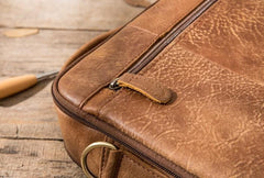 Cool Leather Brown Small Mens Messenger Bag Vintage Shoulder Bag  for Men - imessengerbags