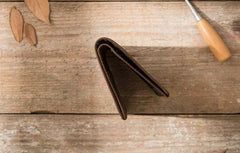 Coffee Cool Leather Mens Small Wallets Bifold Vintage Slim billfold Wallet for Men - imessengerbags