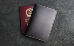 Handmade Leather Floral Mens Cool Short Wallet Passport Card Holder Small Card Slim Wallets for Men - imessengerbags