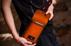 Handmade Biker Leather Belt Pouch Mens Cases Waist Bag Hip Pack Belt Bag Fanny Pack Bumbag for Men - imessengerbags