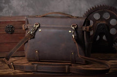 Genuine Leather Mens Cool Messenger Bag Briefcase Work Bag Business Bag for men