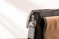 Cool Leather Mens Small Messenger Bags Shoulder Bags for Men