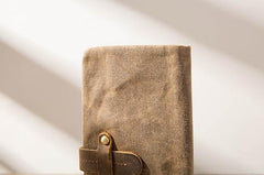 Cool Canvas Leather Mens Long Wallet Long Wallet for Men - imessengerbags