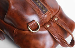 Genuine Leather Mens Cool Chest Bag Sling Bag Crossbody Bag Travel Bag Hiking Bag for men - imessengerbags