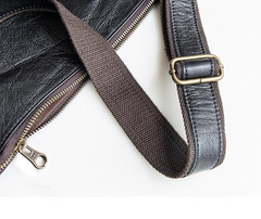Genuine Leather Mens Cool Messenger Bag iPad Bag Chest Bag Bike Bag Cycling Bag for men - imessengerbags