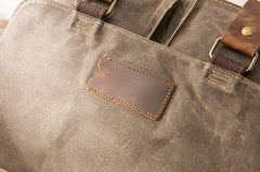 Waxed Canvas Messenger Bags for men Vintage Shoulder Bag for men