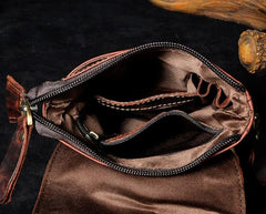 Mens Leather Small Side Bag COURIER BAGs Waist Pouch Holster Belt Case Belt Pouch for Men - imessengerbags