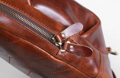 Genuine Leather Mens Cool Chest Bag Sling Bag Crossbody Bag Travel Bag Hiking Bag for men - imessengerbags