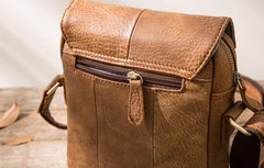 Cool Leather Small Mens Messenger Bags Shoulder Bags for Men