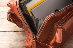 Black Brown Cool Leather Mens Shoulder Bags Messenger Bags for Men - imessengerbags