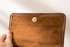 Cool Leather Mens Small Messenger Bags Shoulder Bags for Men