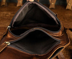 Leather Mens Chest Bag Sling Bag Sling Shoulder Bag Sling Backpacksfor men - imessengerbags