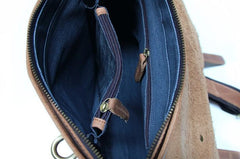 Vintage Mens Leather Briefcase Handbag Shoulder Bag Backpack for men