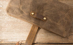 Cool Canvas Leather Mens Long Wallet Long Wallet for Men - imessengerbags