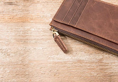 Cool Leather Mens Slim Front Pocket Wallet Small Wallets for Men - imessengerbags