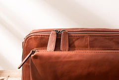 Black Brown Cool Leather Mens Shoulder Bags Messenger Bags for Men - imessengerbags