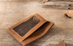 Leather Mens Slim Card Holder Front Pocket Wallets Card Wallet for Men - imessengerbags