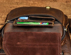 Leather Mens Chest Bag Sling Bag Sling Shoulder Bag Sling Backpacksfor men - imessengerbags