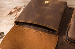 Vintage Leather Mens Cool Messenger Bag Shoulder Bags  for Men
