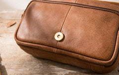 Cool Leather Mens Small Messenger Bags Shoulder Bags for Men