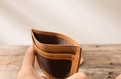 Leather Mens Slim Card Holder Front Pocket Wallets Card Wallet for Men - imessengerbags