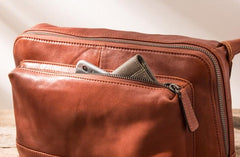 Black Brown Cool Leather Mens Shoulder Bags Messenger Bags for Men - imessengerbags