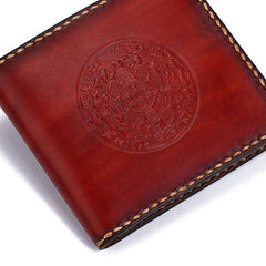 Handmade Leather Tooled Mens billfold Wallet Cool Leather Wallet Slim Wallet for Men - imessengerbags