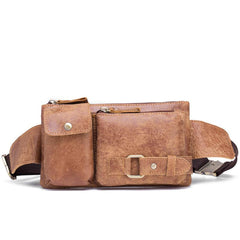 Cool LEATHER MENS BELT BAG FANNY BACK WAIST BAGs FANNY BAGS FOR MEN