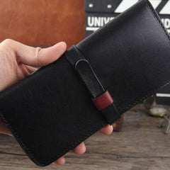Handmade Leather Mens Cool Wallet Long Leather Wallet Phone Wallet for Men - imessengerbags