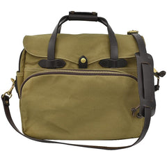 Canvas Leather Mens Khaki Briefcase 15'' Side Bag Messenger Bag Shoulder Bag For Men - imessengerbags