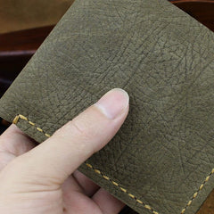 Handmade Leather Mens Cool Slim Leather Wallet Men billfold Wallets Bifold for Men - imessengerbags