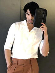 Black Leather Mens Long Zipper Clutch Wallet Wristlet Bag Long Wallet Phone Clutch Wallet for Men - imessengerbags