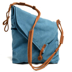Cute Canvas Womens Mens Pink Side Bag Shoulder Bag Blue Messenger Bag For Men - imessengerbags