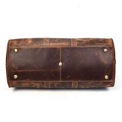 Cool Vintage Brown Leather Mens Overnight Bags Travel Bags Weekender Bags For Men - imessengerbags