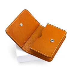 Cool Leather Mens Card Wallet Front Pocket Wallets Small Change Wallet for Men