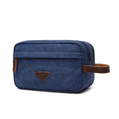 Cool Canvas Leather Mens Black Clutch Bag Mini Green Phone Bag Wristlet Bag For Men - imessengerbags