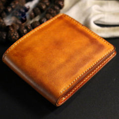 Handmade Leather Lion Mens billfold Wallet Cool Leather Wallet Slim Wallet for Men - imessengerbags
