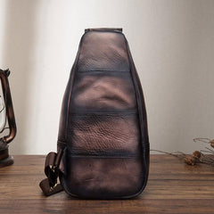 Cool Leather Chest Bag Sling Bag Sling Crossbody Bag Sling Travel Bags Sling Hiking Bag For Men - imessengerbags