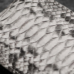 Handmade Leather Boa Skin Tooled Mens billfold Wallet Cool Slim Wallet Biker Wallet for Men - imessengerbags