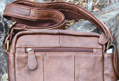 Genuine Leather Mens Small Messenger Bag Cool Crossbody Bags for men