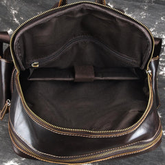 Oil Waxed Leather Mens 13inch Laptop Backpack School Backpack Travel Backpack for Men - imessengerbags