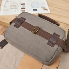 Mens Canvas Gray Cool Messenger Bag Side Bag Canvas Handbag for Men - imessengerbags