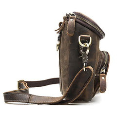 Leather Mens Cell Phone Holster Belt Pouch Mens Side Bag Shoulder Bag for Men