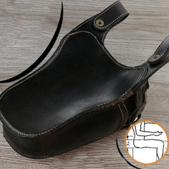 Leather Belt Pouch Mens Small Cases Waist Bag Hip Pack Belt Bag Fanny Pack Bumbag for Men - imessengerbags