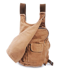 Canvas Dark Blue Mens Hiking Backpack School Backpack Green College Backpack For Men - imessengerbags